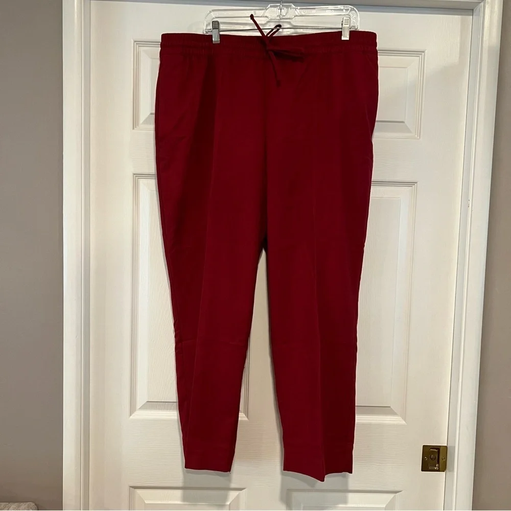 Banana Republic Red Chakra Easy Taper Flannel Pant Size XL It#L23